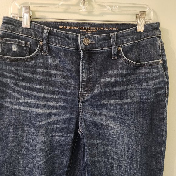 Chico's Girlfriend Slim Ankle Jeans, Chico's size 0, EUC - Picture 3 of 7